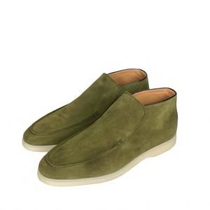 NEW ARMIN OEHLER men's milan high top suede chukka shoe in avocado